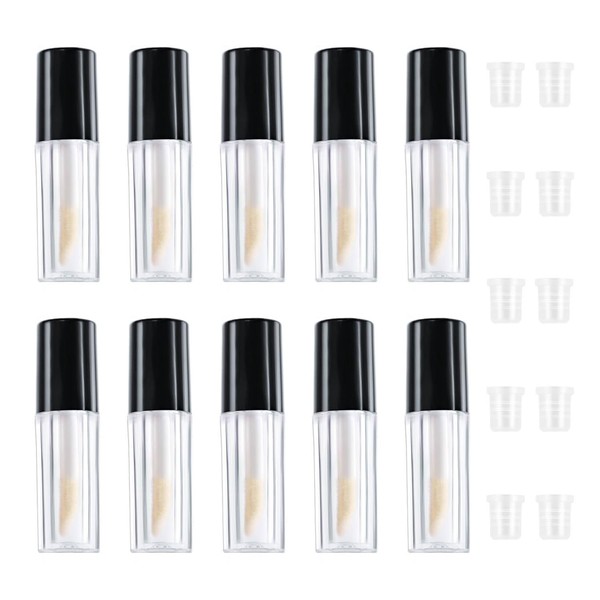 10 Pack Clear Mini Lip Gloss Tubes Empty Lip Balm