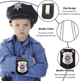 DELAIHUIL Police Accessory Set, Handcuffs Children's Policeman, Handcuffs Badge, Children, Police Accessories Children, Police Costume Children, Handcuffs Children, Police Equipment, Police Games