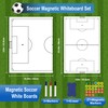 2 Piece Large Magnetic Soccer Coaches Clipboard,White Dry Erase Coaching