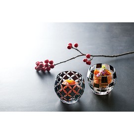 yamako- For Beauty Dream 切子 Thousands of Mouth Black (/Treasures) Approx φ 6xh4 8 cm X 25609 