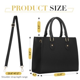 Beaguful Classic Top Handle Bags with Zipper Vegan Leather Crossbody Bags Casual Tote Handbags for Women, Grey