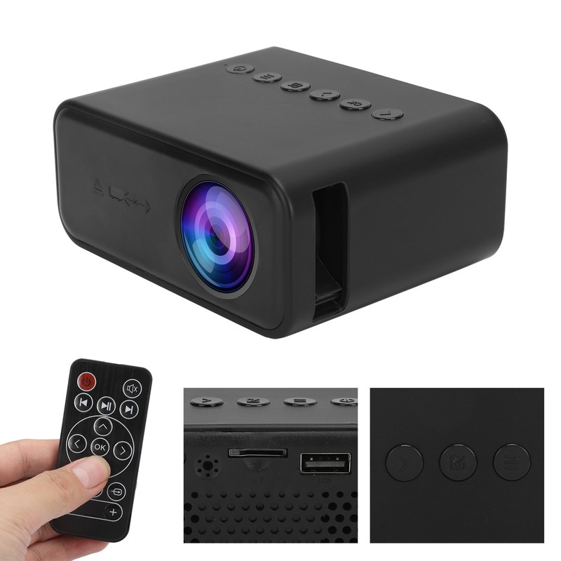 YT500 Mini Projector Portable Movie Projector with Audio and Video/USB/Memory