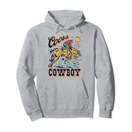 Vintage Cowhide Riding Coors Cowboys Western Country Pullover Hoodie