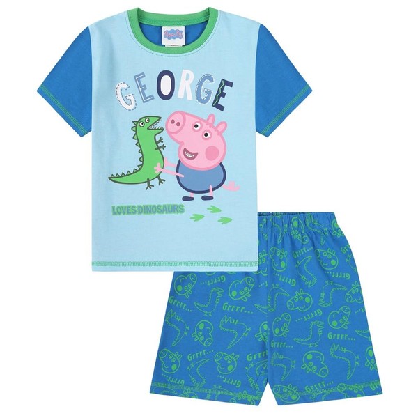 George Pig Dinosaur Short Cotton Pyjamas Boys Pyjamas 1-5 Years