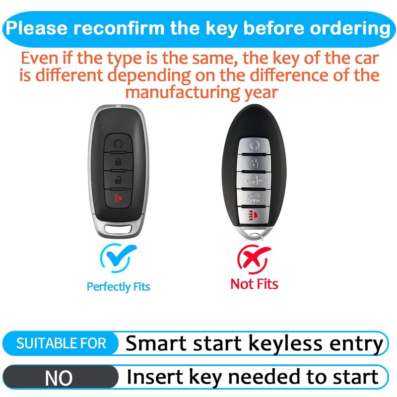 Tukellen for Nissan Key Fob Cover Special Soft TPU Key