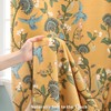 NDDYCU Mustard Yellow Cotton Floral Shower Curtain,Vintage Anthropologie Shower Curtains