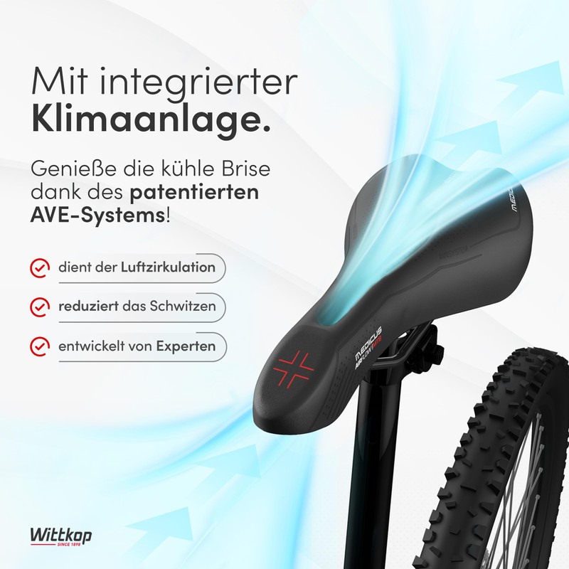 Büchel Wittkop Medicus 97207 MTB Saddle Memory Foam, Black