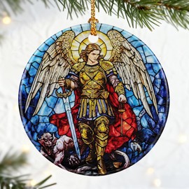 Christian Gifts: Archangel Michael Ornament | Christmas Ornaments (Christmas Tree Decorations), Holiday Ornaments, Spiritual Protection Decor, Religious Gift, Faithful Gift & Xmas Gifts