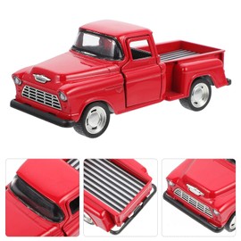 Toyvian 1Pc Vintage Pickup Truck Model Car Toy Alloy Old Truck Model Collection Metal Classic Old Truck Figurine Decoration for Home Car Office Kids Gift