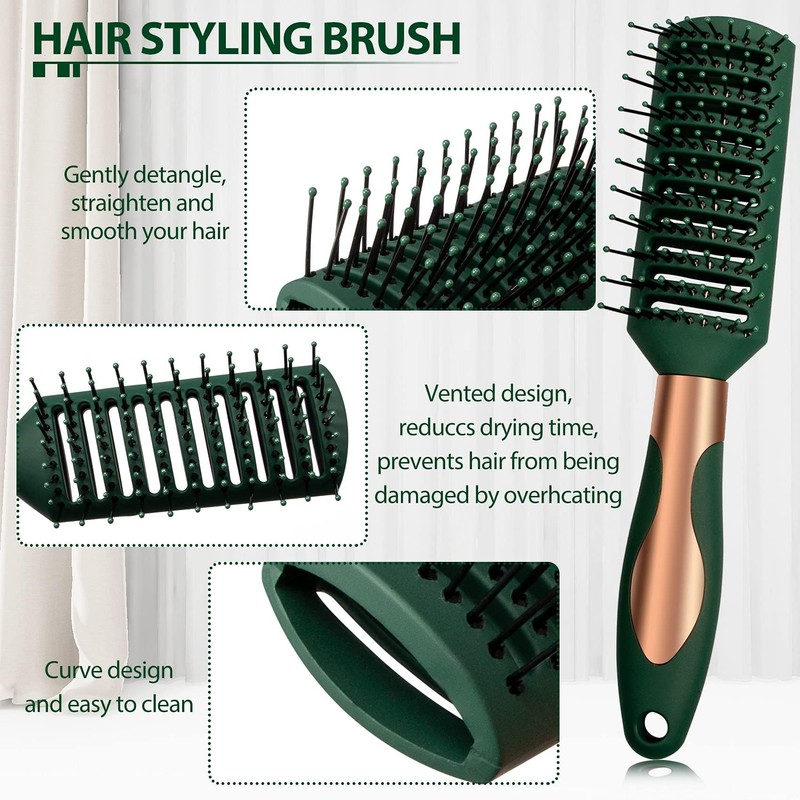Set de Cepillos para Cabello 4 Piezas – Cepillo Acolchonado,