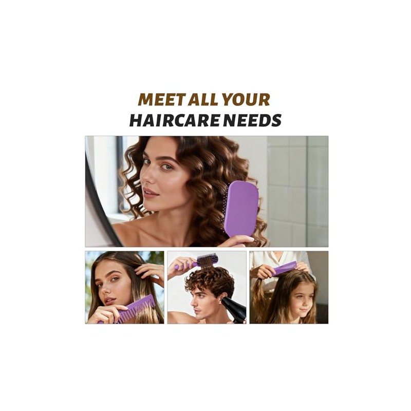 4 cepillos de pelo para mujer, peine para mujeres y