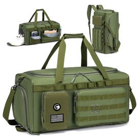 COSCOOA Gym Bags for Men Tactical Duffle Bag Sports Travel Bag Gym Weekender Overnight Backpack with Shoe Compartment and Wet Pocket 3 In 1 Tactical Military Backpack