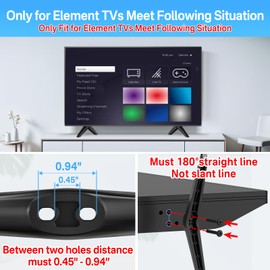 TV Stand Legs Compatible with Element TV Stand Legs No Wall Driling TV Legs for Element Roku Smart TV, Anti-Slip TV Feet for Element TV Legs Replacement for Element Roku TV Easy to Install