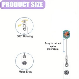 This is A Load of Barnacles Funny Badge Reel Retractable Acrylic Badge Clip for Nurse Doctor & Nursing Student Cuter Nurse ID Name Tag Badge Holder with Alligator Clip