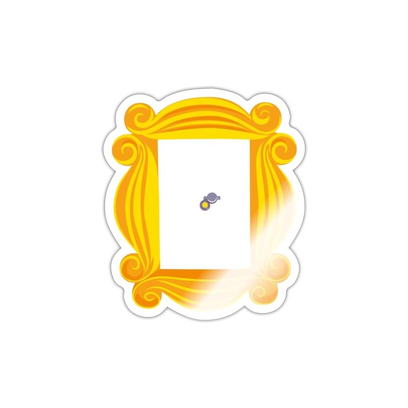 Spreadshirt Friends Purple Door Picture Frame Sticker, 10 x 10