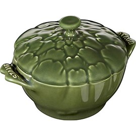 STAUB - Artischoke - Auflaufform, Suppenteller, Cocotte - Keramik - Farbe: Grün - Volumen: 0,5 Liter