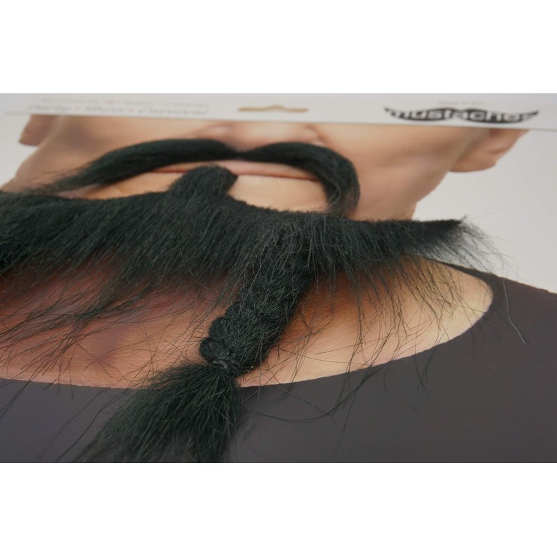 Mustaches Braided, Pirate Fake Beard, Black