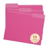 pmybupo Pink File Folders 8.5x11 Inch,1/3 Cut Tab Colored File