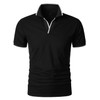 HOOD CREW Man’s Polo Shirt Casual Basic Designed V-Neck Tee
