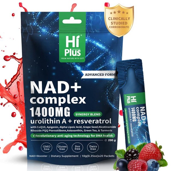 HiPlus NAD+ Cell Regenerator Berry Drink | 1400mg Extra Strength