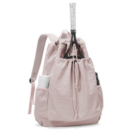 BJLFS Tennis Racket Bag Women Lightweight Tennis Sports Backpack Men Tennis Pickleball Badminton Squash Racket Bag Lotus Pink