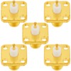 POBADY 5pcs SMA Female 4 Hole Flange Panel Mount Adapter