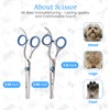 Dog Grooming Scissors Set with Safety Round Tip, Curved Pet