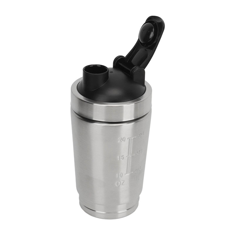 Shaker Bottle Stainless Steel Protein Shaker with Scales Portable Shaker