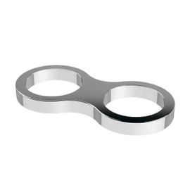 Nuie CIR91 ǀ Modern Bathroom Shower Accessories Universal Hose Retainer for Slide Rail Kits, 10mm x 80mm, Silver