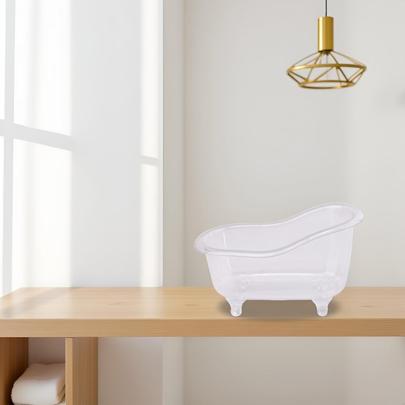 Clear Mini Bathtub Sundries Storage Box Jewelry Storage Box Makeup
