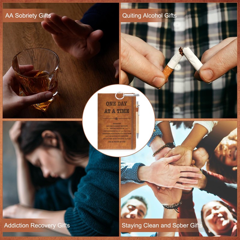 Gaillty Sobriety Gifts for Women Men Sobriety Journal Engraved Notebook
