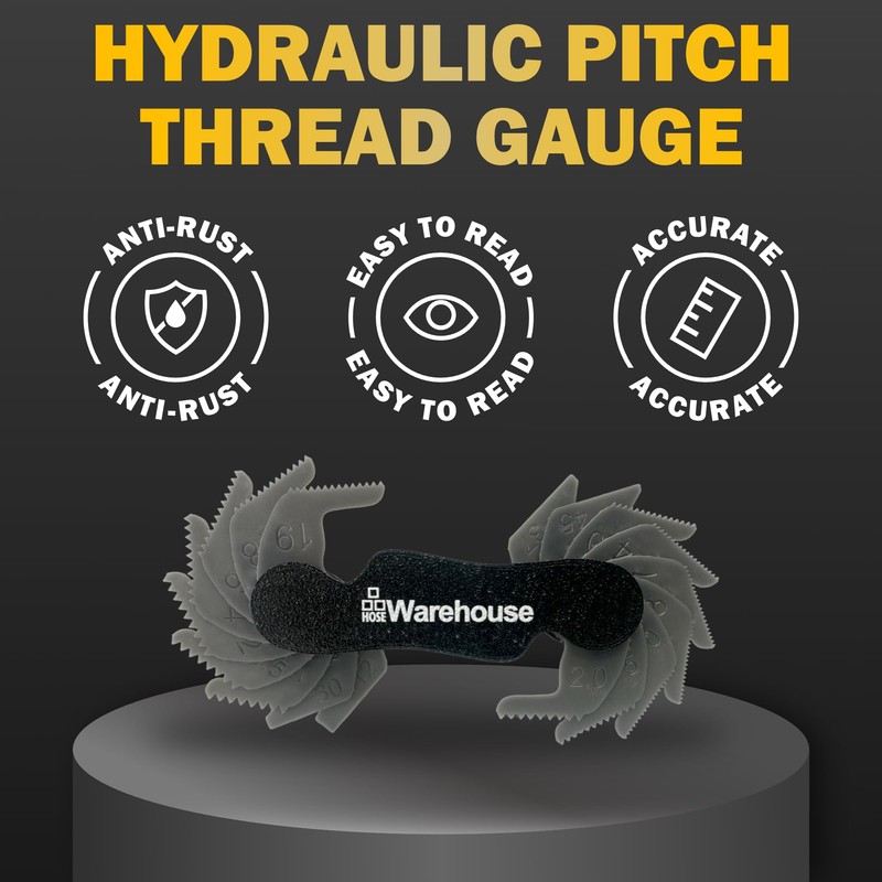 American Thread Identification Kit | Includes: Thread Pitch Gauge, Fitting