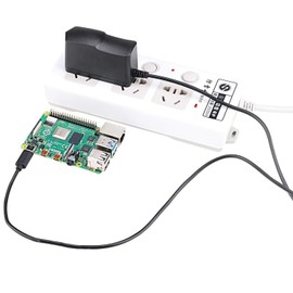 15W Power Supply Adapter for Raspberry Pi 4 Power Supply Charger, Type C Power Supply Cord 3.3FT, 15W 5V 3A Power Adapter Charger Replacement (Black)