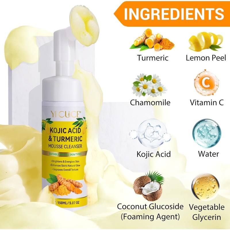 Pack 2 de limpiador facial espumoso de cúrcuma – 150