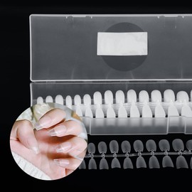 Annhua Transparent Nail Tip Set, 270 Pieces, Ultra Thin, Matte Nail Tip, Ballerina, Short, Clear Tip, No Sanding Required, Nail Length Tip, Gel Nail Tip, Clear, Nail Tip Practice, Nail Supplies, Storage Case Included