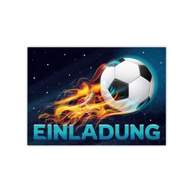 Minkocards 8 Invitation Cards Children's Birthday Boy Football Including 8 Envelopes Invitations Boys Birthday Football