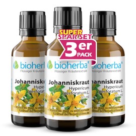 3 St. John's Wort High Dose Extract Drops Tincture 50 ml - Spotted St. John's Wort Hypericum Perforatum L. Nervous System Homocysteine Metabolism & Red Blood Cell Formation - With Vitamin B6 BIOHERBA