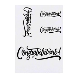 Azeeda 4 x 'Glückwunsch!' Temporäre Tattoos - Wasserfest, Hautfreundlich & Ungiftig · Transfers in Verschiedenen Größen (TO00072904)