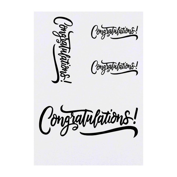 Azeeda 4 x 'Glückwunsch!' Temporäre Tattoos - Wasserfest, Hautfreundlich &