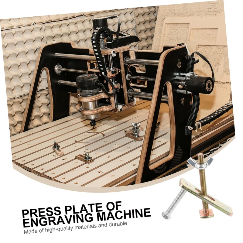 TEHAUX 2 Sets Router Clamps Hold Down Clamp Kit Engraving