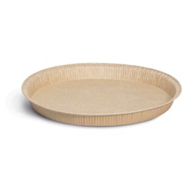 Guardini, Set di 2 stampi crostata Ø 25 cm, Monouso, Carta da forno antiaderente, 100% riciclabile, Avana, Made in Italy, Linea Easy Bake Bio