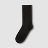 JAJU [JAJU] Women's Modal Rolled Top Long Socks 3-Pack_Black