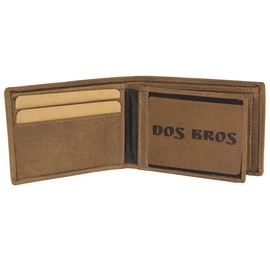 Dos Bros Hunter Leather Small Wallet Purse Wallet with Gift Box DB 004 - brown - Einheitsgröße