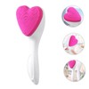 PACKOVE Heart Shaped Silicone Face Cleaning Brush for Women Gentle
