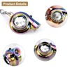 DAWRIS Electric Turbocharger Keyring with Sound & Light, Chrome Turbo