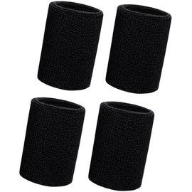 Set of 4 Sports Bands, Sweatband, Wrist Support, Water Absorbent, Sweat Absorbent, Breathable, Stretchy, Prevents Wet Sleeves, Wrist Protection, Lightweight, Quick Drying, Comfortable to the Touch,