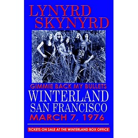 LYNYRD SKYNYRD REPLICA WINTERLAND 1976 CONCERT POSTER