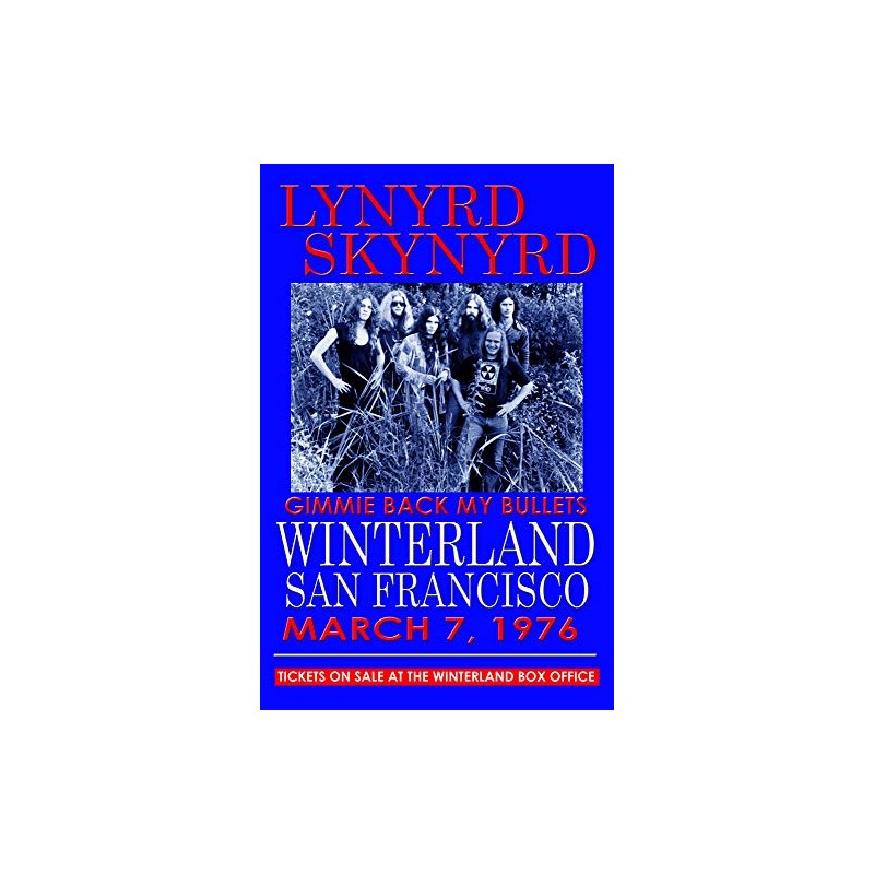 LYNYRD SKYNYRD REPLICA WINTERLAND 1976 CONCERT POSTER