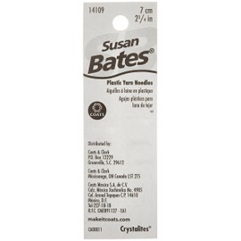 Susan Bates Crystallites Plastic Yarn Needle, 2-3/4-Inch, 2 Per Package - colors may vary
