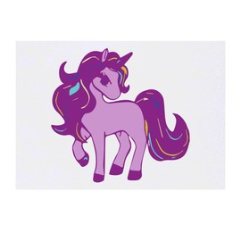 Azeeda 'Buntes Einhorn' Temporäres Tattoo - Hautfreundlicher & Ungiftiger Abziehbild · Wasserfest (TO00072971)